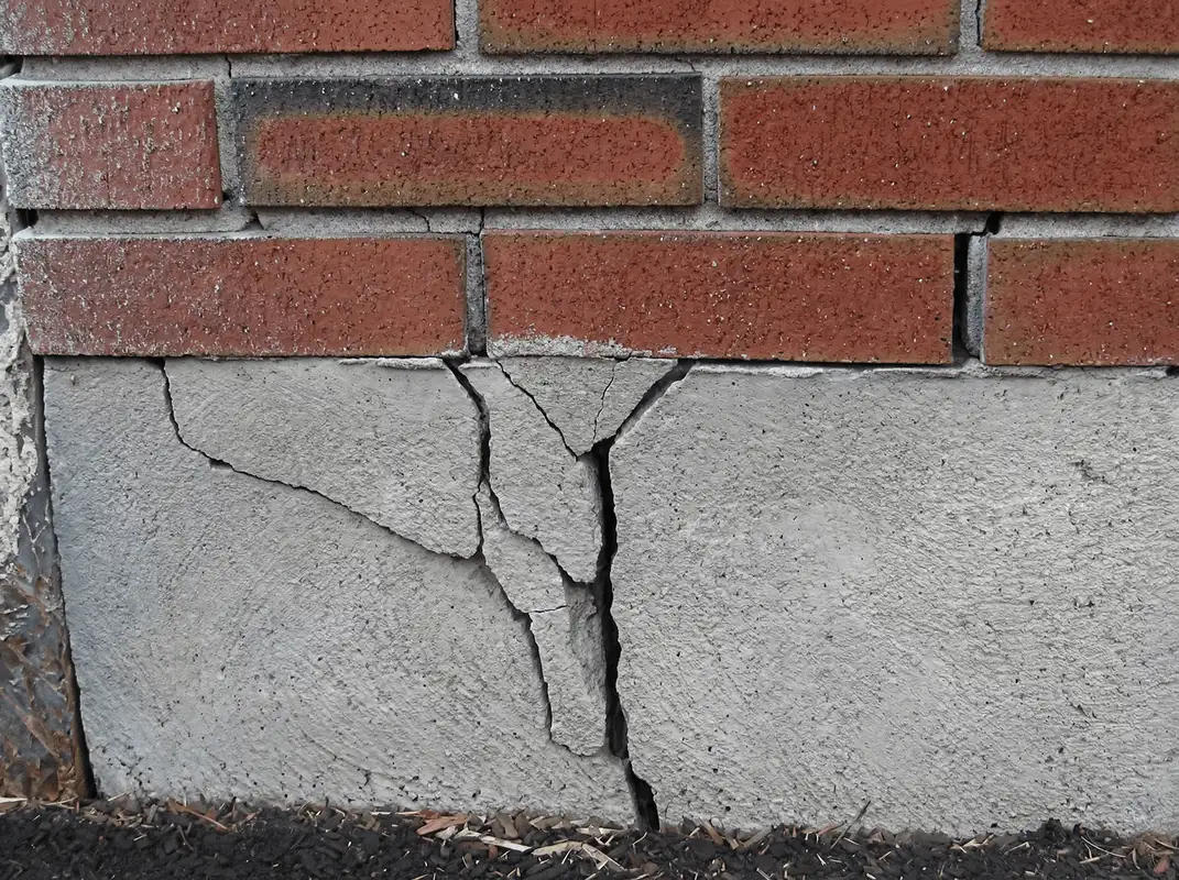 Concrete foundation with serious structural damage in Charlotte, NC