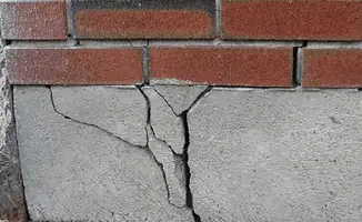 Concrete foundation with serious structural damage in Charlotte, NC